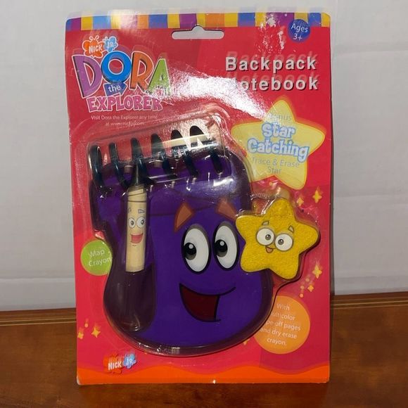 Rare Nick Jr. Dora the Explorer Backpack Notebook NOS  2003 Bonus Star catching - Picture 2 of 11